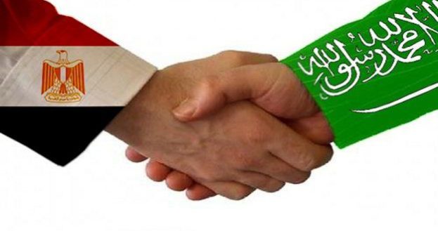 كلنا اخوان في الأزمة العلم المصري مع علم السعودية-عالم الصور
